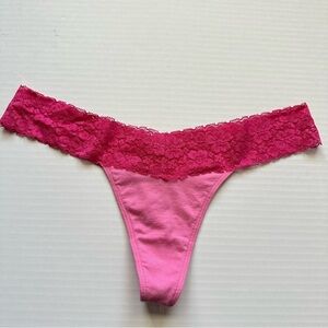 New PINK Victoria’s Secret 2009 Lace Thong Panties XL Extra Large Vintage Y2K